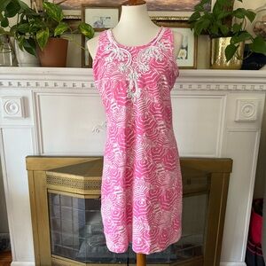 Lilly Pulitzer Foster Shift Hotty Pink Oh Cabana Boy print